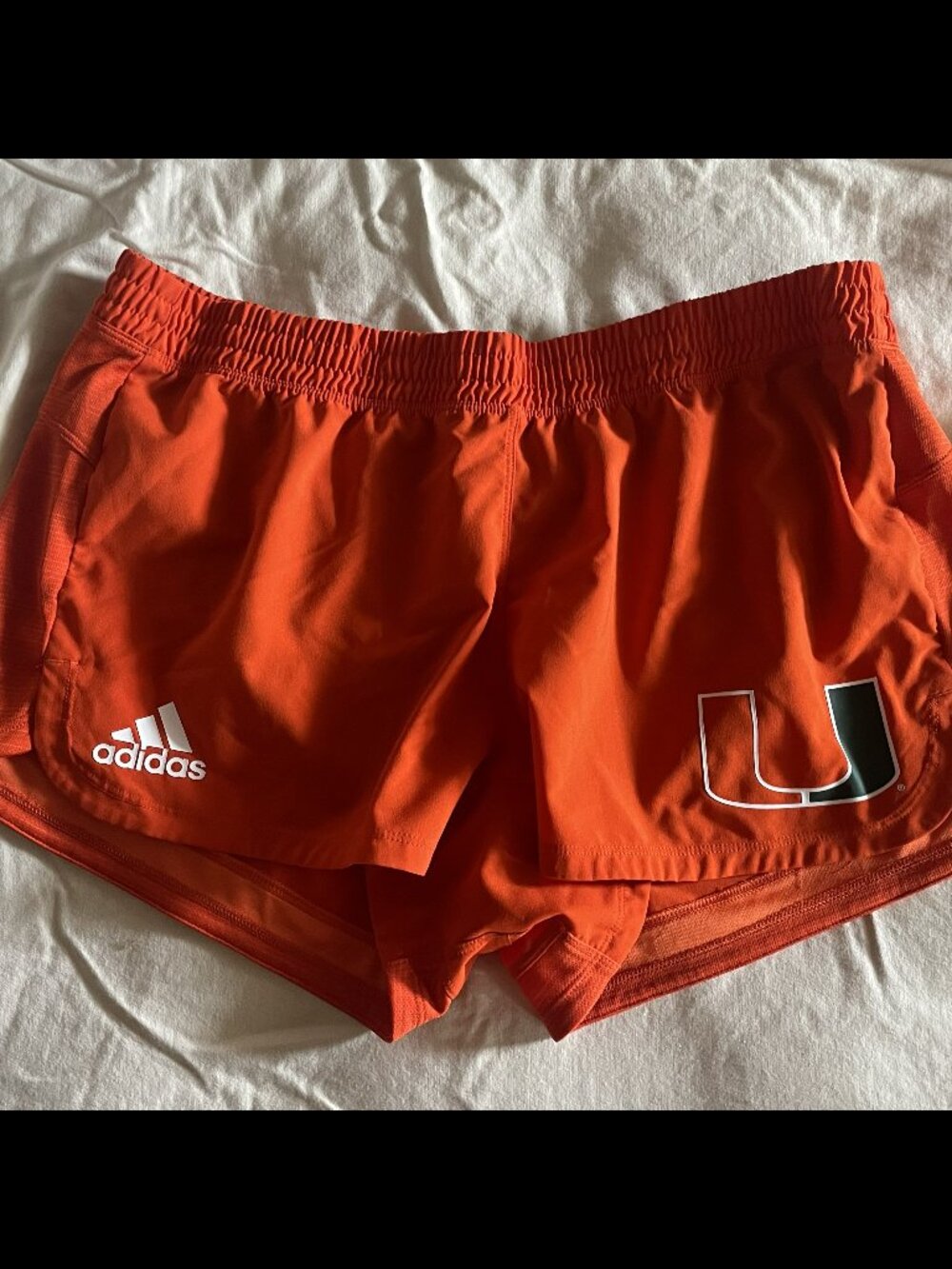 Adidas Miami Hurricanes Orange and Grey Athletic Shorts –  2 Lot – U Logo